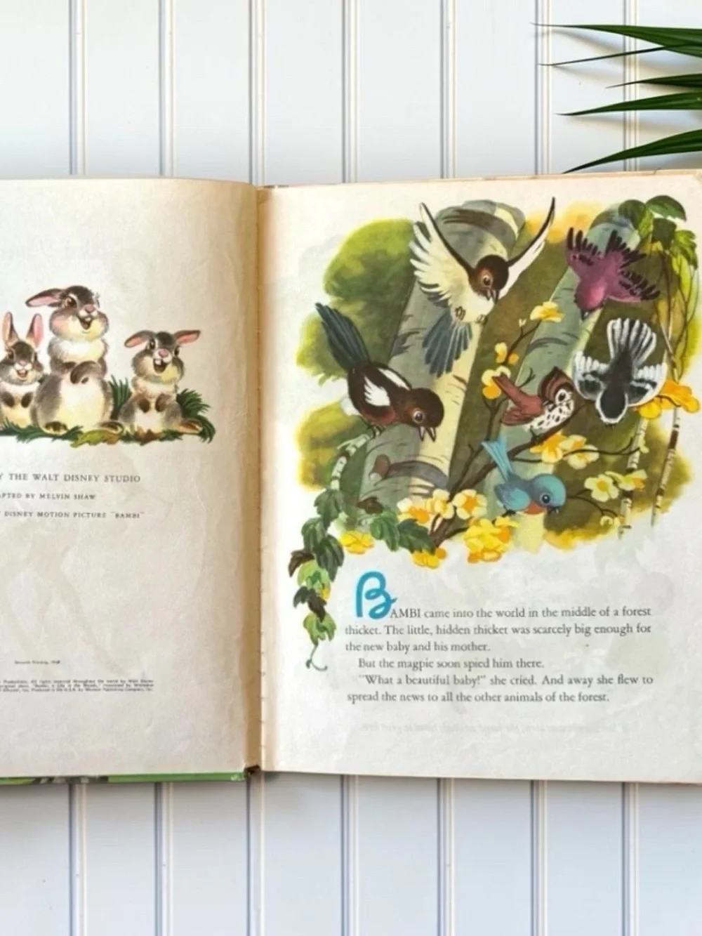 Vintage 1968 Walt Disney’s Bambi Big Golden Book Hardcover – Golden Press